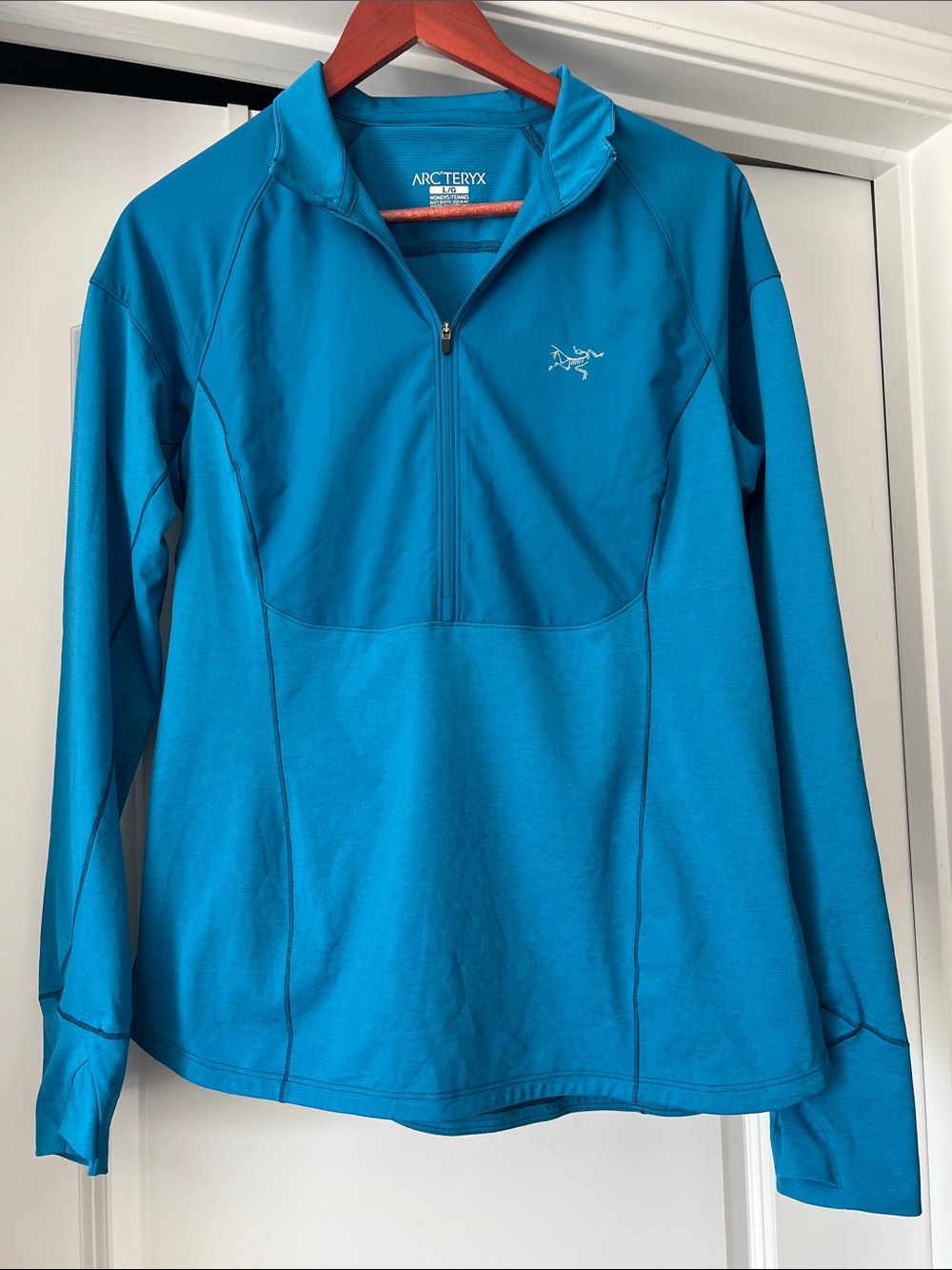 Arc'teryx Women's Teal Blue Long-Sleeve Half-Zip Swim Coverup